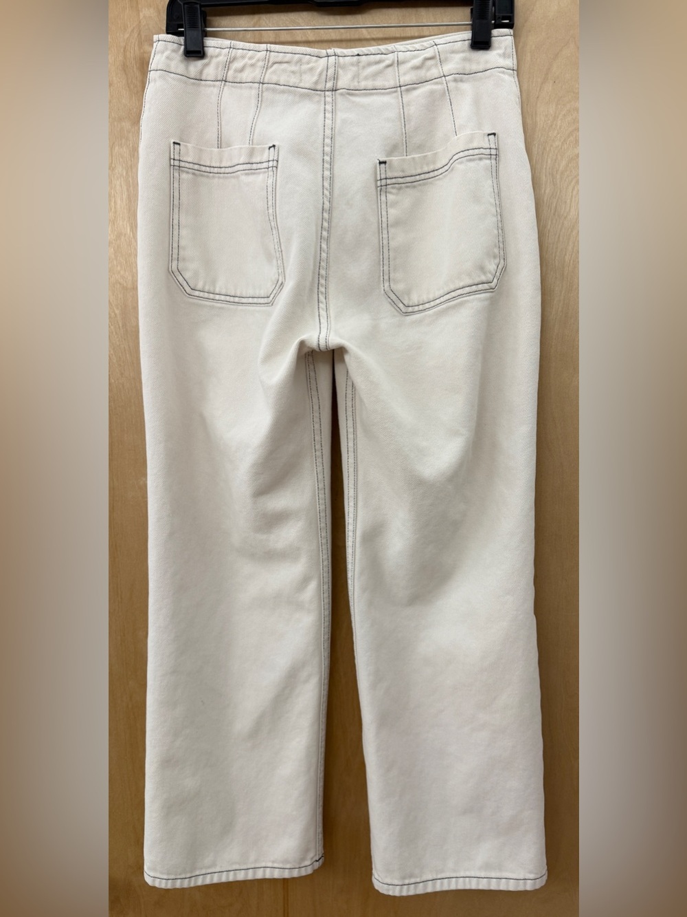 Reformation Eloise High Rise Wide Leg Jeans in Ivory - Size 28 - Picture 11 of 17